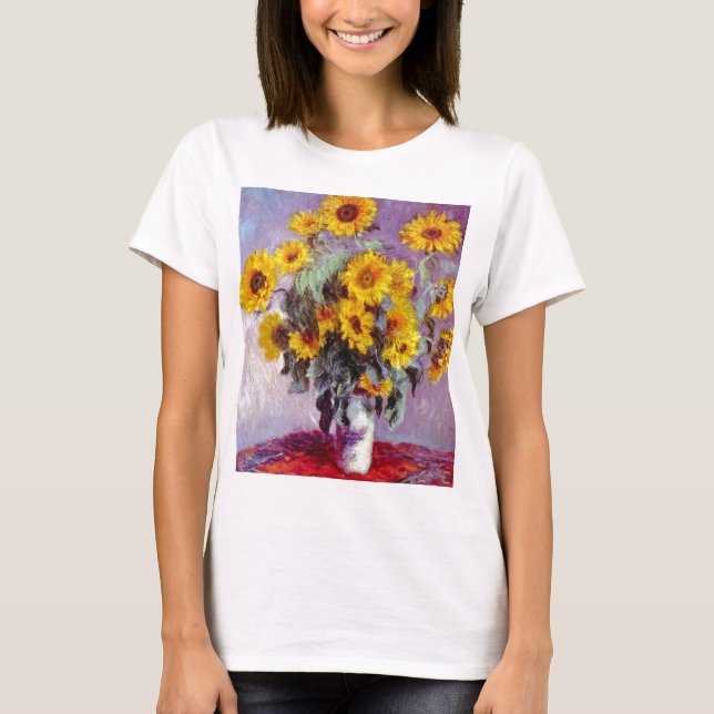 Monet Sonnenblumen T-Shirt (Vorderseite)