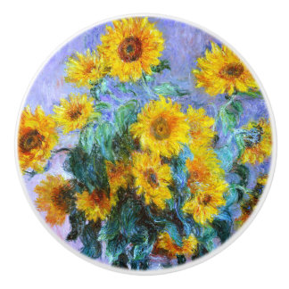 Monet Sonnenblumenstrauß Fine Art Keramikknauf