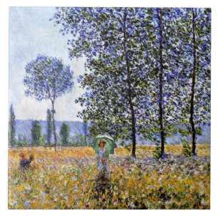 Monet - Sonnenlicht-Effekt unter den Poplars, Fliese
