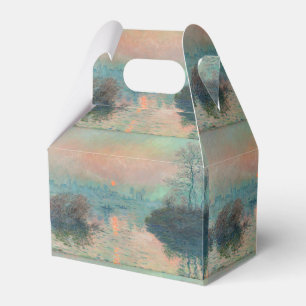 Monet Sonnenuntergang an der Seine Fine Art Impres Geschenkschachtel