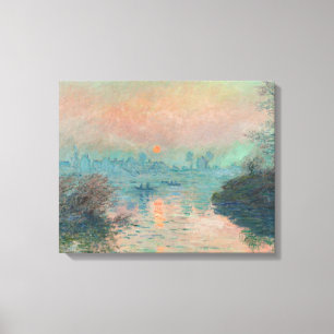 Monet Sonnenuntergang an der Seine Fine Art Impres Leinwanddruck