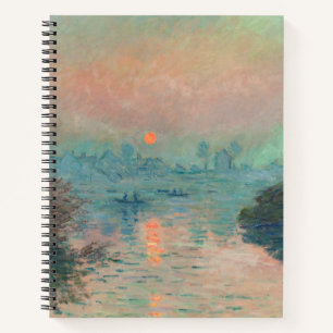 Monet Sonnenuntergang an der Seine Fine Art Impres Notizbuch