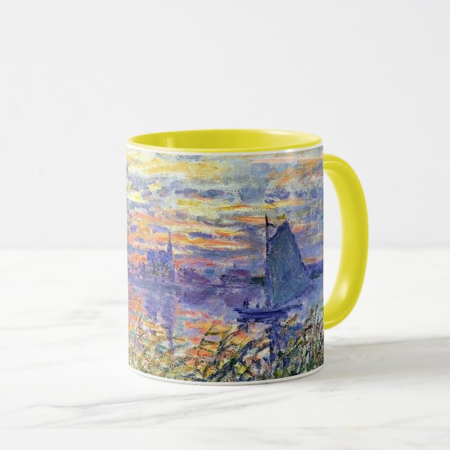 Monet - Sonnenuntergang an der Seine, Tasse (VorderseiteRechts)
