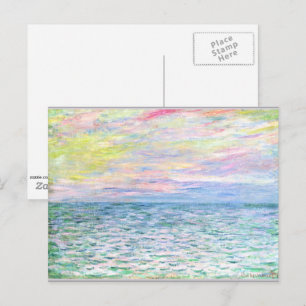 Monet - Sonnenuntergang in Pourville, Postkarte