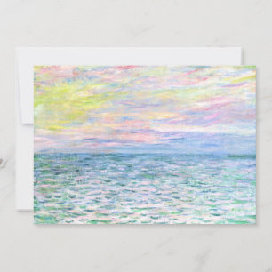 Monet - Sonnenuntergang in Pourville, schöne Kunst Feiertagskarte