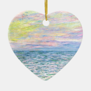 Monet - Sonnenuntergang in Pourville, schöne Kunst Keramik Ornament