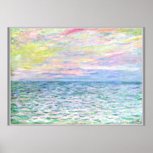 Monet - Sonnenuntergang in Pourville, schöne Kunst Poster