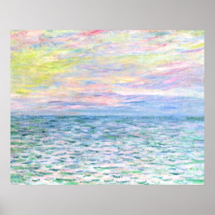 Monet - Sonnenuntergang in Pourville, schöne Kunst Poster