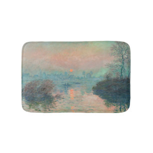 Monet Sonnenuntergang Seine Feine Kunst Impression Badematte