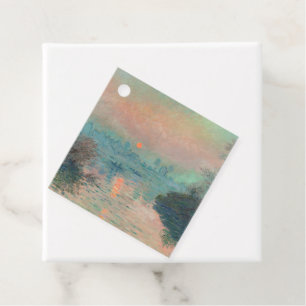 Monet Sonnenuntergang Seine Feine Kunst Impression Geschenkanhänger