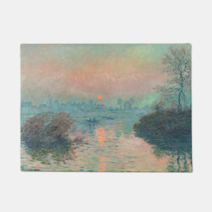 Monet Sonnenuntergang Seine Fine Art Impressionism Fußmatte
