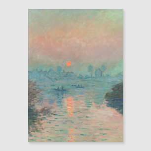 Monet Sonnenuntergang Seine Fine Art Impressionism Magnetkarte