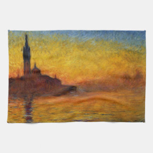 Monet Sonnenuntergang Venedig Farbige Impressionis Geschirrtuch