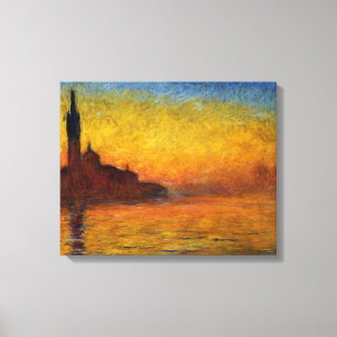 Monet Sonnenuntergang Venedig Farbige Impressionis Leinwanddruck