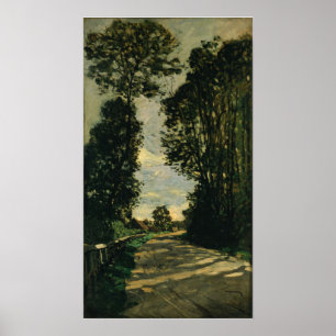 Monet - Spaziergang (Straße des Bauernhofs Saint S Poster