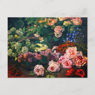 Monet Spring Flowers Postkarte