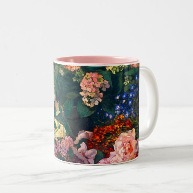 Monet Spring Flowers Zweifarbige Tasse (VorderseiteRechts)
