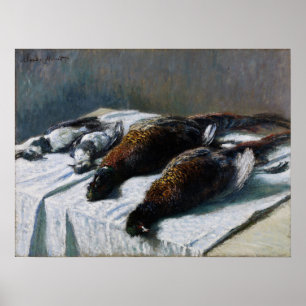 Monet - Stillleben mit Fasanen und Kiebitzen Poster