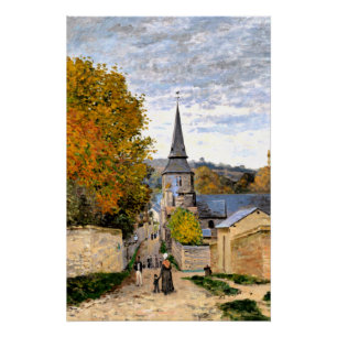 Monet - Straße in Saint-Adresse Poster