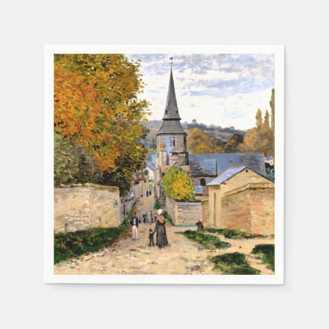 Monet - Straße in Saint-Adresse Serviette (Vorderseite)