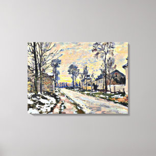 Monet - Straße nach Louveciennes, Impressionismus Leinwanddruck