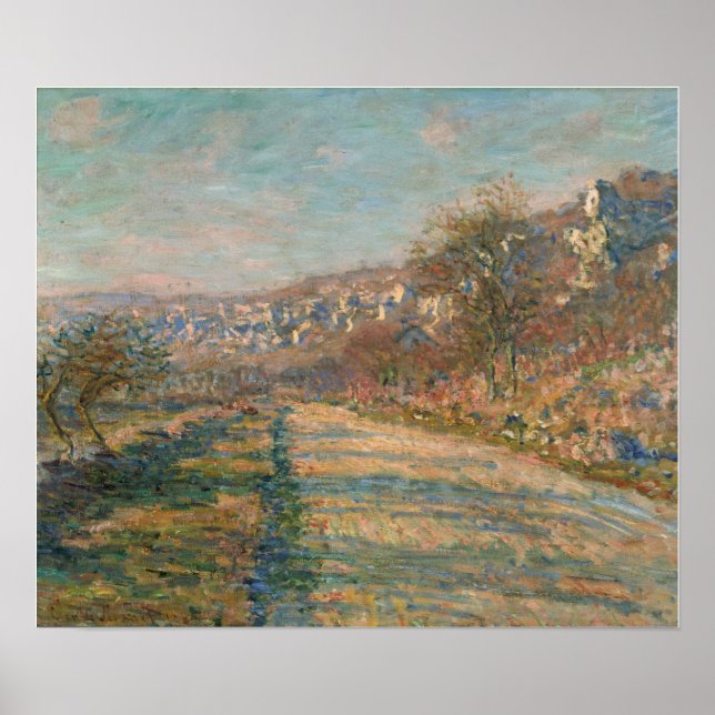 Monet - Straße von La Roche Guyon Poster (Vorne)