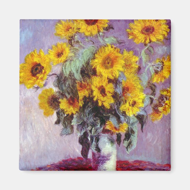Monet Sunblumen Magnet (Vorne)