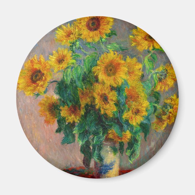 Monet Sunblumen Magnet (Vorne)