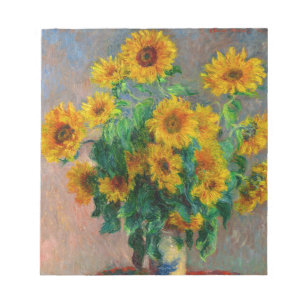 Monet Sunblumen Notizblock