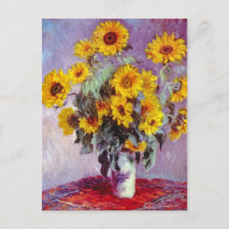 Monet Sunblumen Postkarte