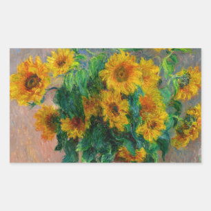 Monet Sunblumen Rechteckiger Aufkleber