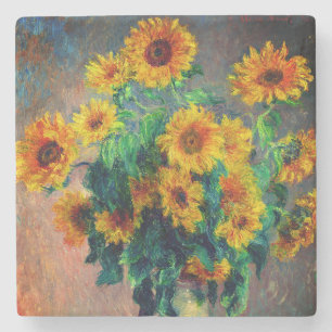 Monet Sunblumen Steinuntersetzer