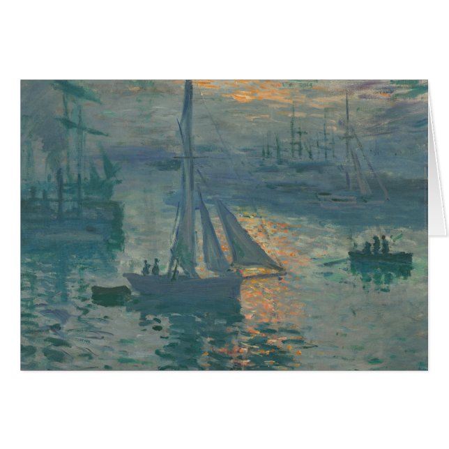 Monet Sunrise Marine Impressionismus Gemälde (Vorderseite (Horizontal))