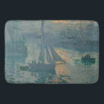 Monet Sunrise Marine Impressionismus Gemälde Badematte<br><div class="desc">Claude Monets Gemälde Sunrise (Marine) ist ein berühmtes Gemälde des französischen Impressionisten Claude Monet aus dem Jahr 1872. Sunrise (Marine) wurde in der Luft gemalt,  oder "im Freien" und zeigt seine informellen und spontanen Pinselstriche.</div>