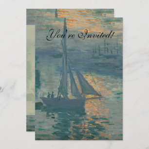 Monet Sunrise Marine Impressionismus Gemälde Einladung