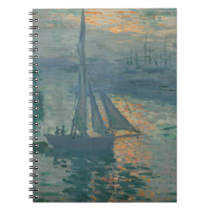 Monet Sunrise Marine Impressionismus Gemälde Notizblock