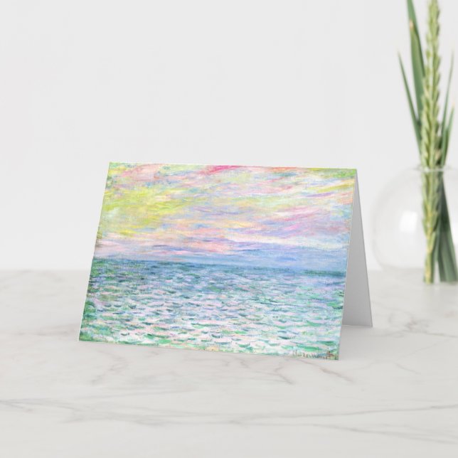 Monet - Sunset at Pourville, feine Kunst Karte (Vorderseite)