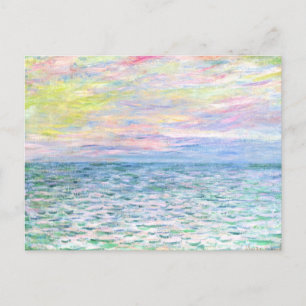 Monet - Sunset at Pourville, feine Kunst Postkarte