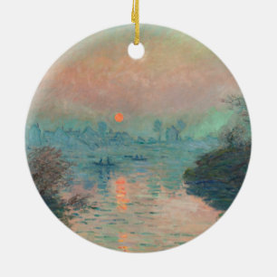 Monet Sunset Fine Art Impressionist Malerei Keramik Ornament