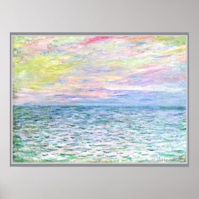Monet - Sunset in Pourville Poster (Vorne)