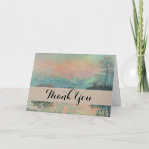 Monet Sunset Seine Frische Pasta machen Dankeskarte