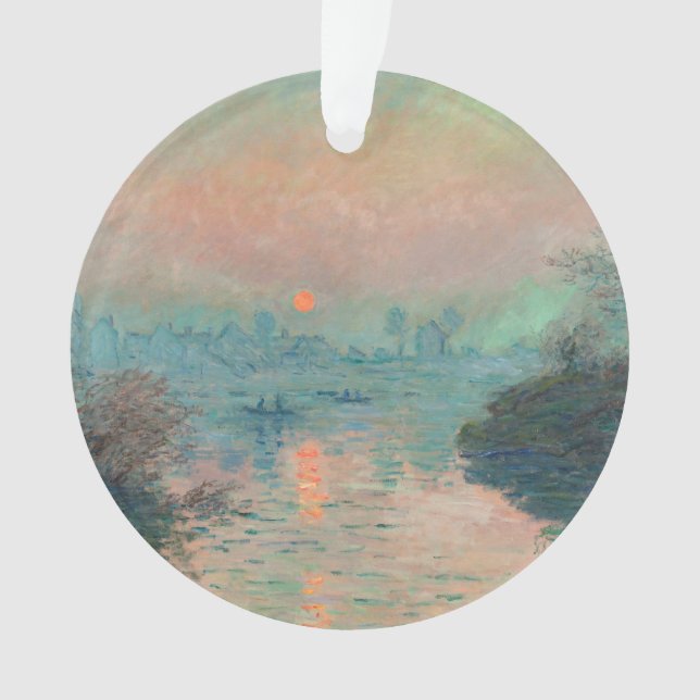 Monet Sunset Seine Frische Pasta machen Ornament (Vorderseite)