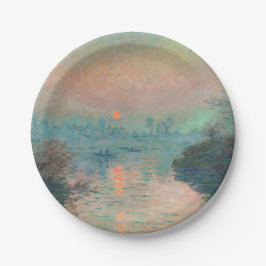 Monet Sunset Seine Frische Pasta machen Pappteller