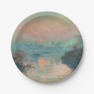 Monet Sunset Seine Frische Pasta machen Pappteller