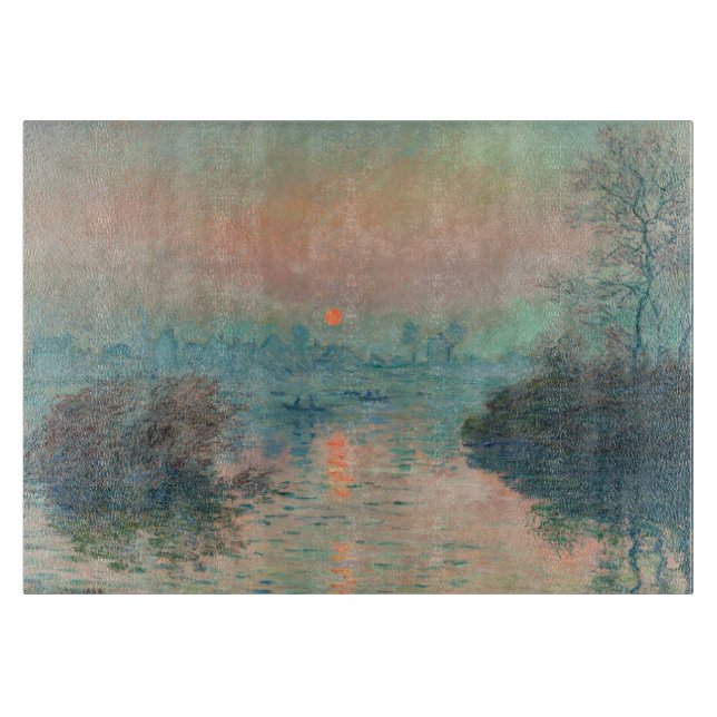 Monet Sunset Seine Frische Pasta machen Schneidebrett (Vorderseite)