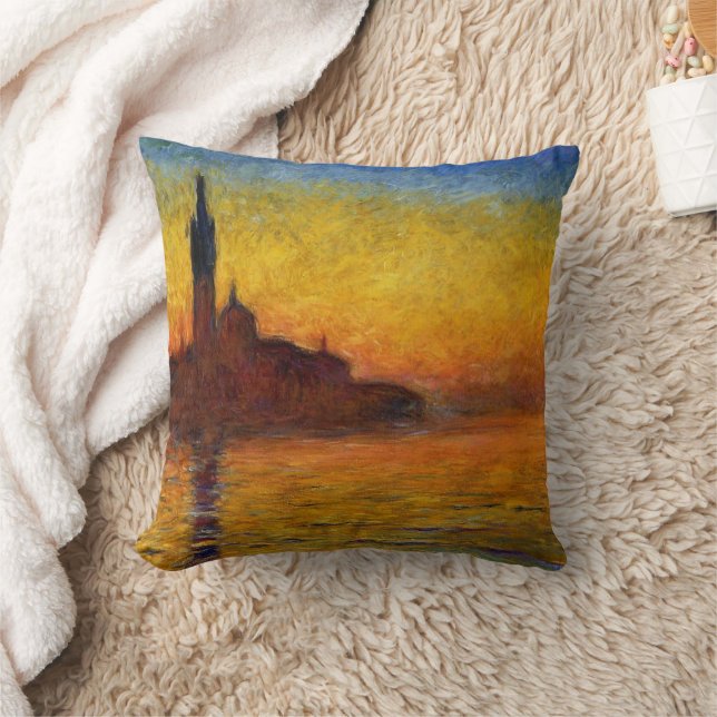 Monet Sunset Venedig Frische Pasta machen Kissen (Decke)