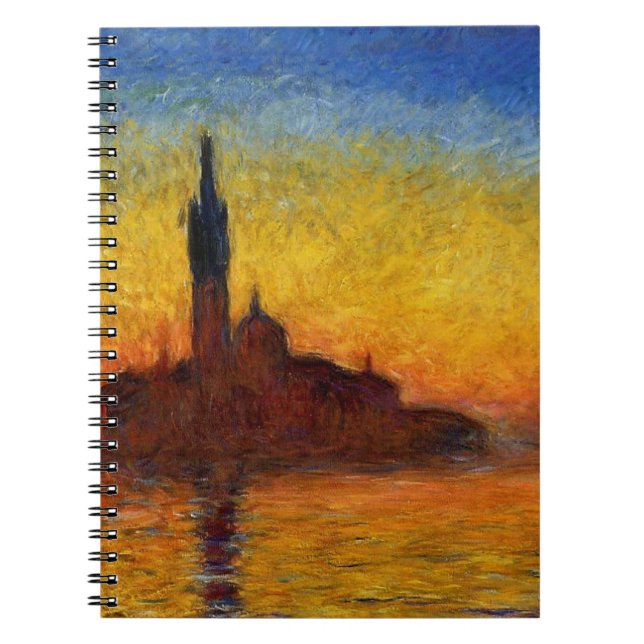 Monet Sunset Venedig Frische Pasta machen Notizblock (Vorderseite)