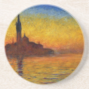 Monet Sunset Venedig Frische Pasta machen Sandstein Untersetzer