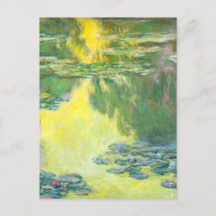 Monet Sunset Wasserlilie Postkarte