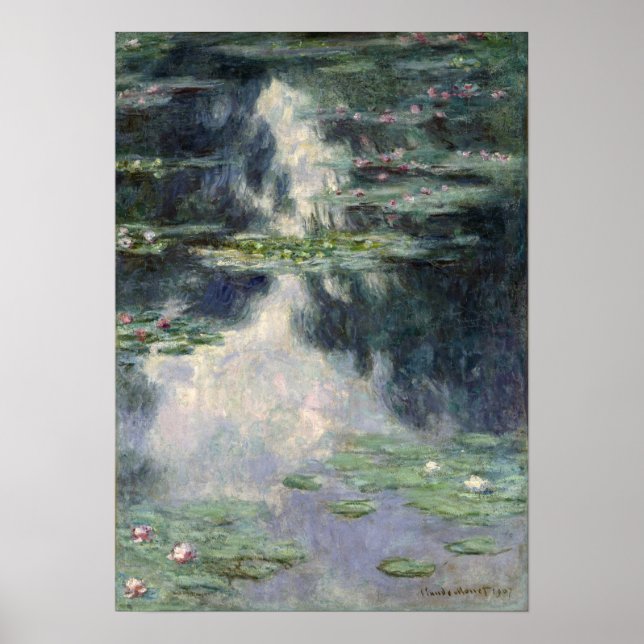 Monet - Teich mit Lilien Poster (Vorne)